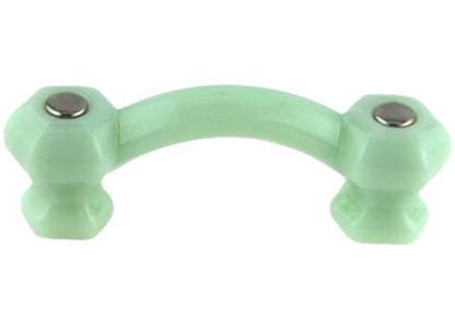3" Antique Milk Glass Drawer Pull Jadeite Green - Annabel Bleu