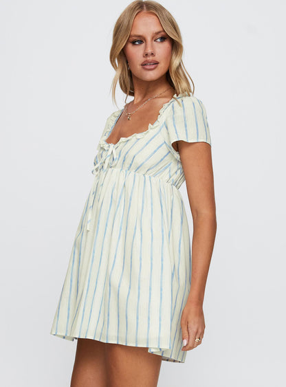 Monsterrat Mini Dress Blue Stripe