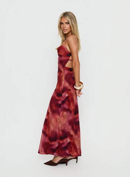 Celena Maxi Dress Red Blur