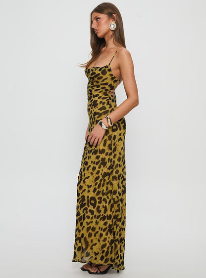 Celena Maxi Dress Leopard