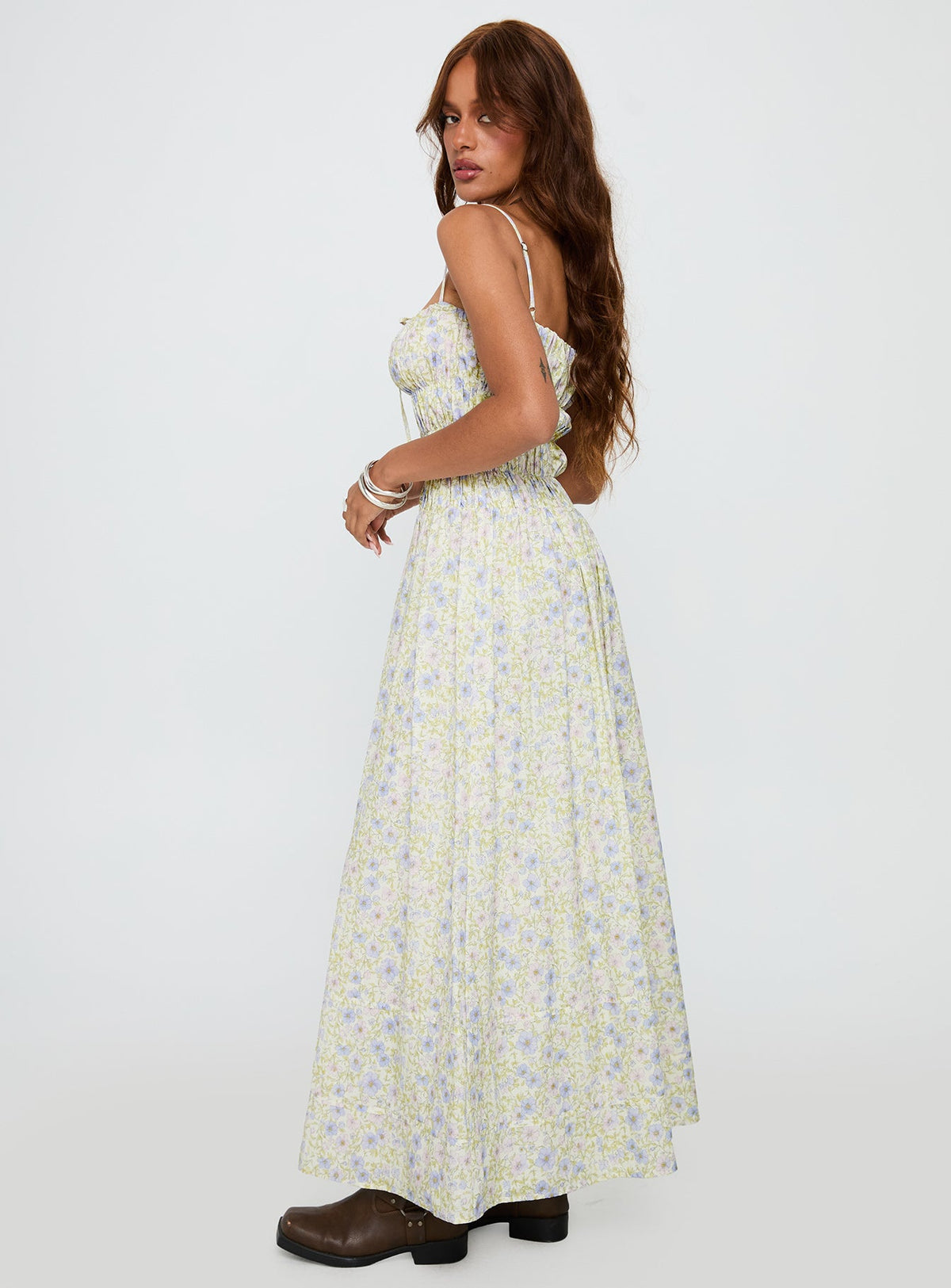 Loralei Shirred Maxi Dress Floral
