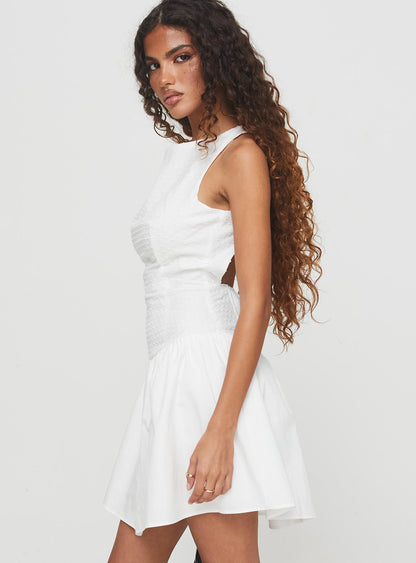Square It Mini Dress White