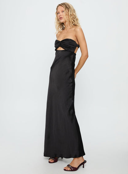 Faviola Strapless Maxi Dress Black