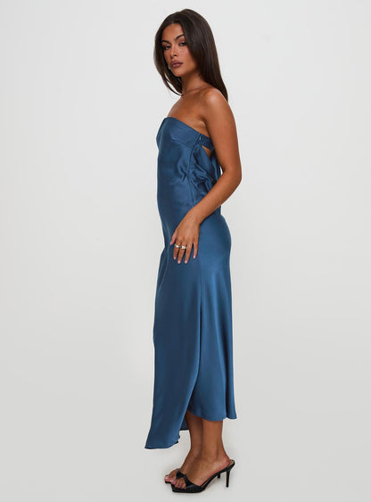 Haley Maxi Dress Mid Blue