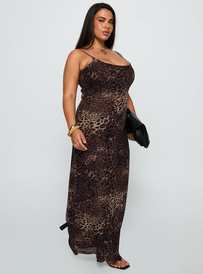 Knox Maxi Dress Leopard Curve