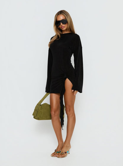 Cosmic Mini Dress Obsidian