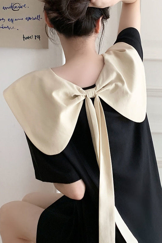 Cute Bow Doll Collar Retro Mini Dress