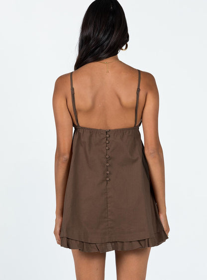 Empress Of Love Mini Dress Brown