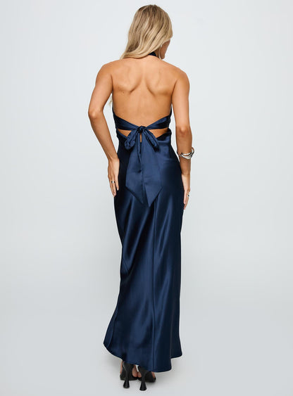 Rosaminta Halter Maxi Dress Cobalt Blue