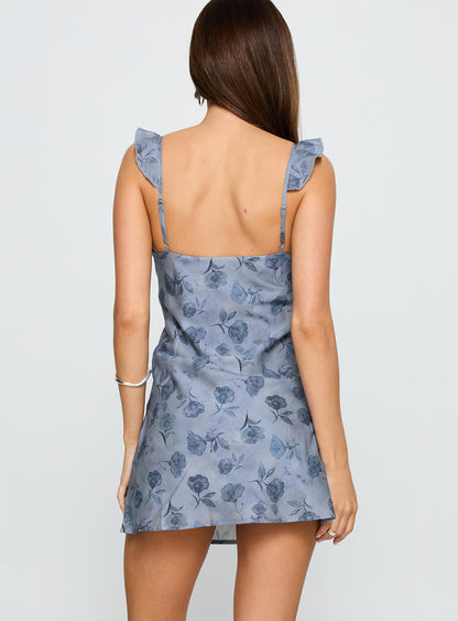 Age Of Innocence Mini Dress Blue Multi