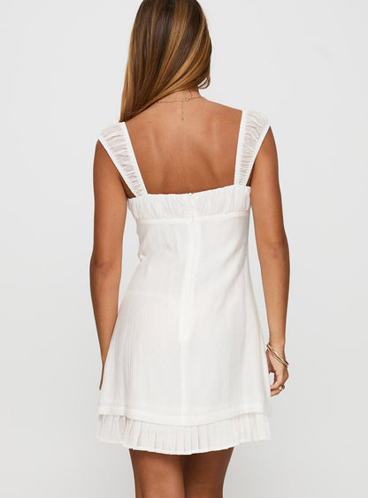 Eternally Yours Mini Dress White