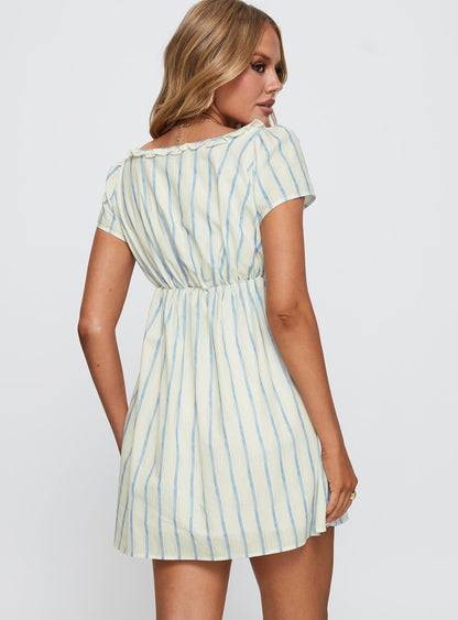 Monsterrat Mini Dress Blue Stripe