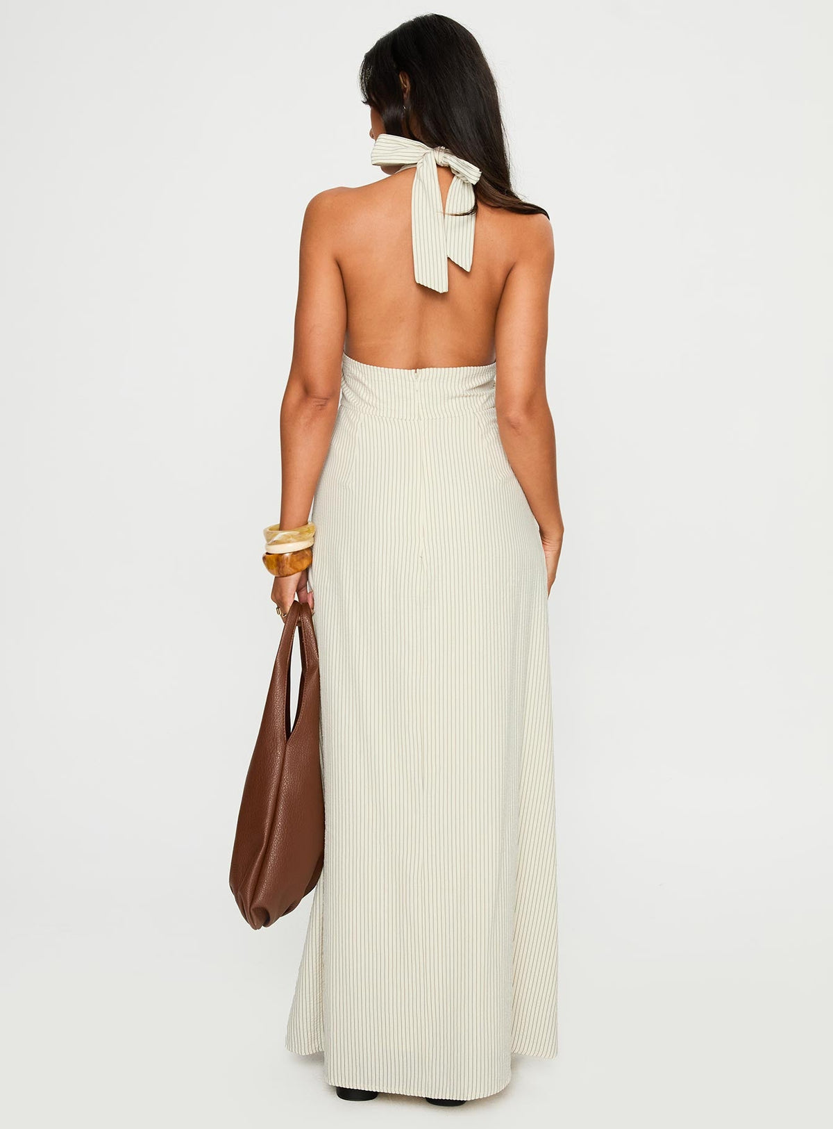 Caralyn Halter Maxi Dress Multi Stripe