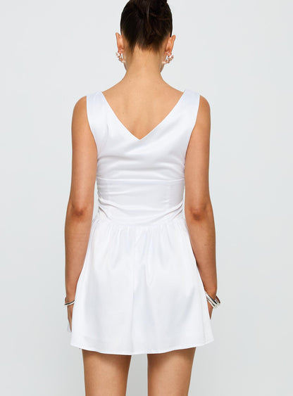 Soul Shining Mini Dress White