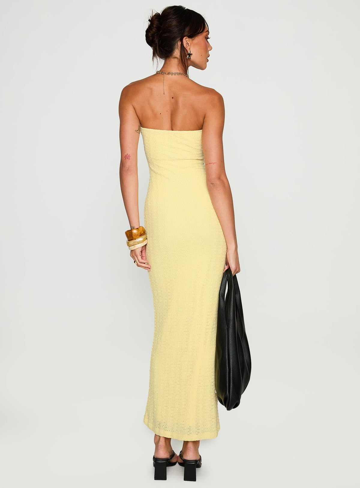Saijana Strapless Maxi Dress Lemon