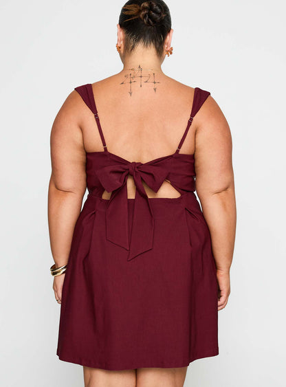 Xanthus Mini Dress Red Curve