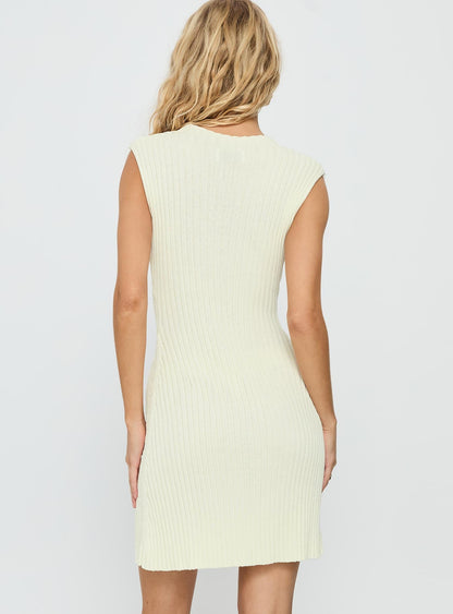 Kandy Knit Mini Dress Cream