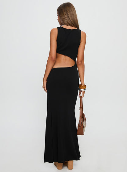 Sorcerer Keyhole Maxi Dress Black