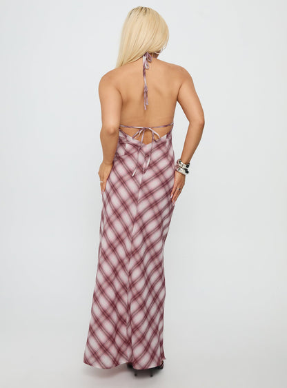 Momentous Backless Halter Maxi Dress Multi