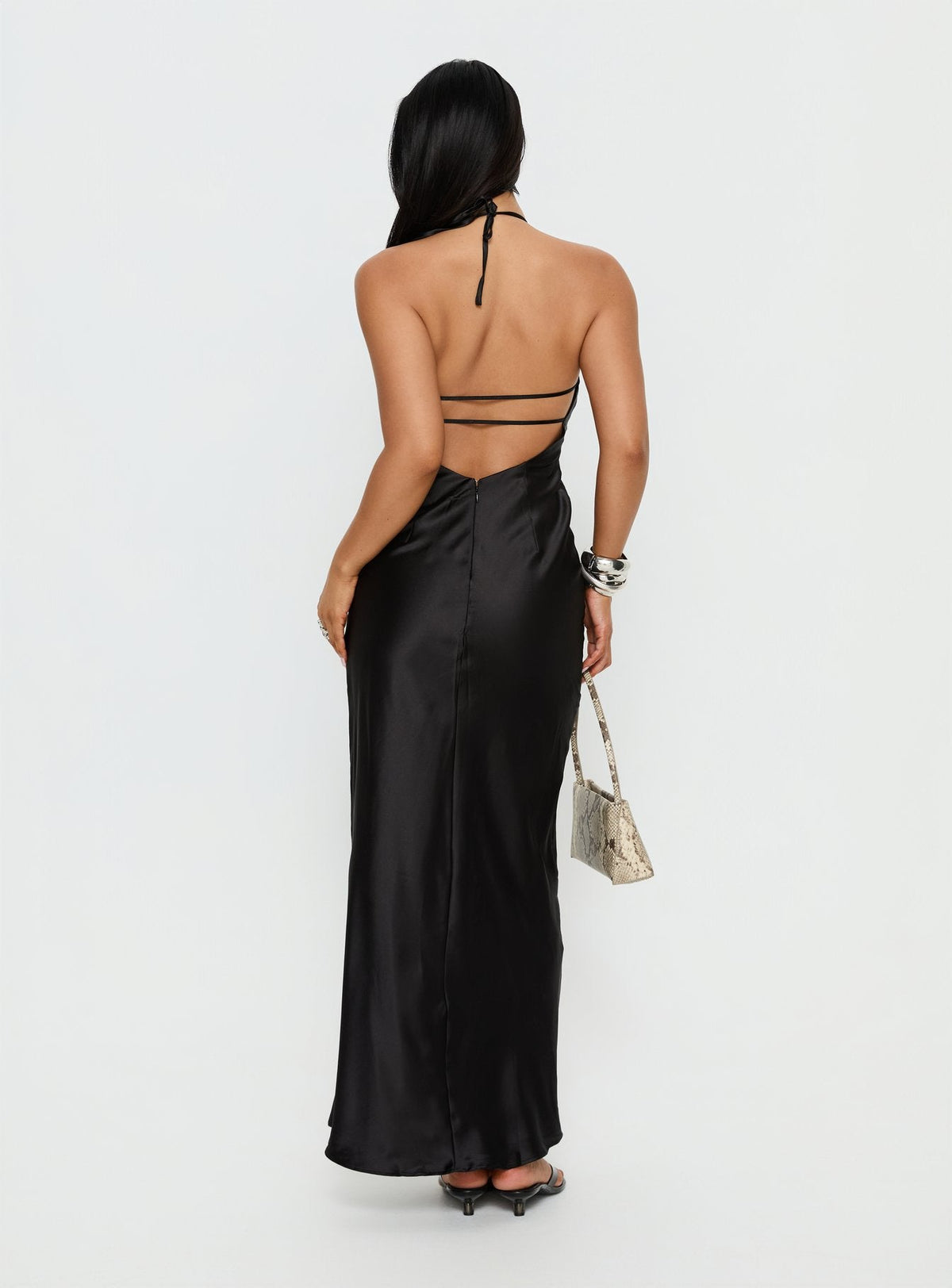 Nayani Halter Maxi Dress Black