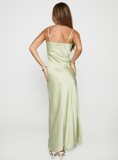 Cyrielle Embroidered Maxi Dress Sage