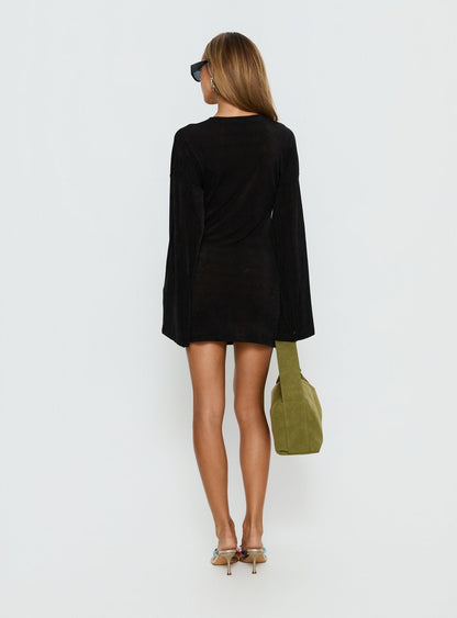Cosmic Mini Dress Obsidian