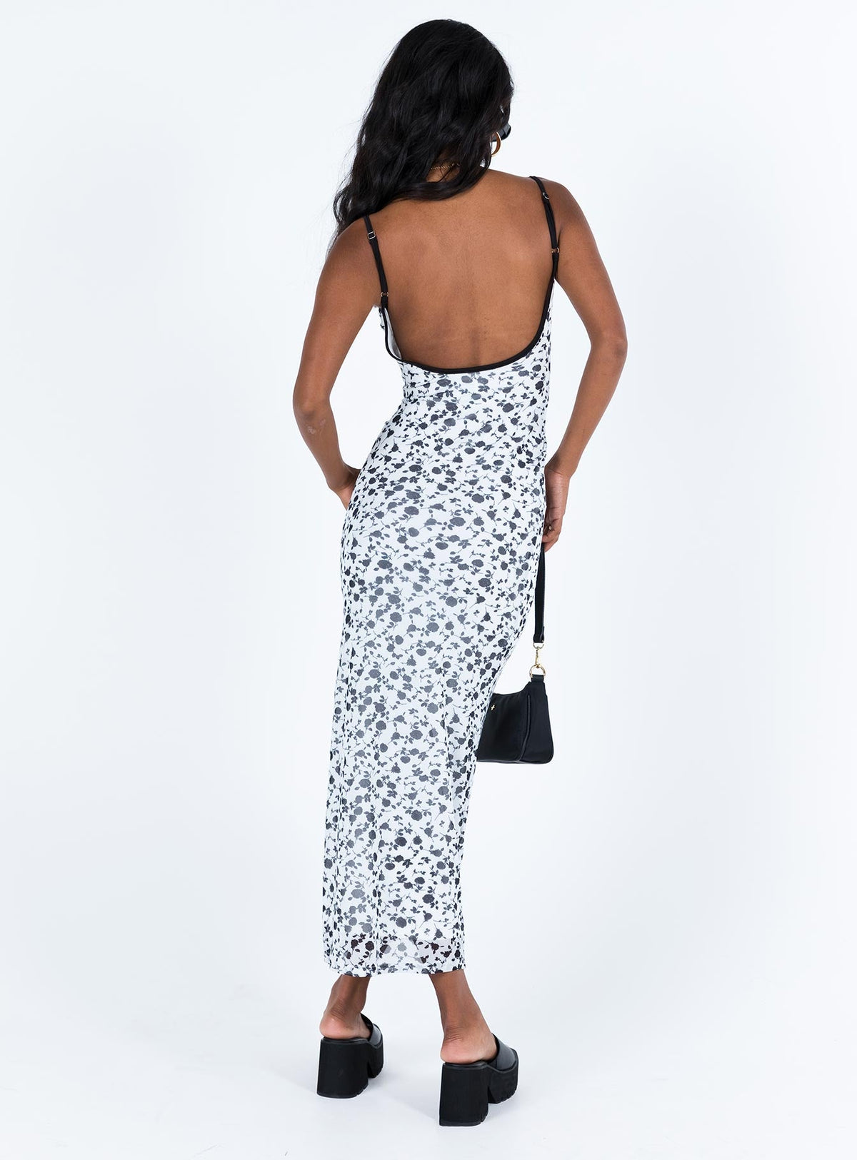 Knox Maxi Dress White / Black Floral