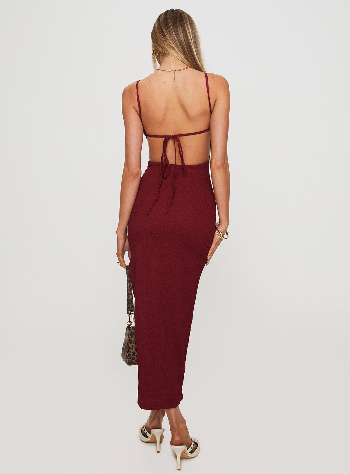 Elestria Maxi Dress Burgundy