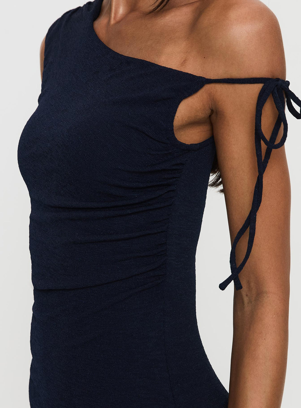 Paislee Asymmetrical Maxi Dress Navy