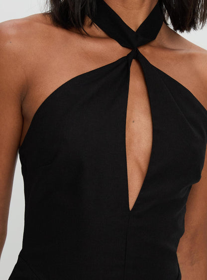 Rapture Halter Maxi Dress Black