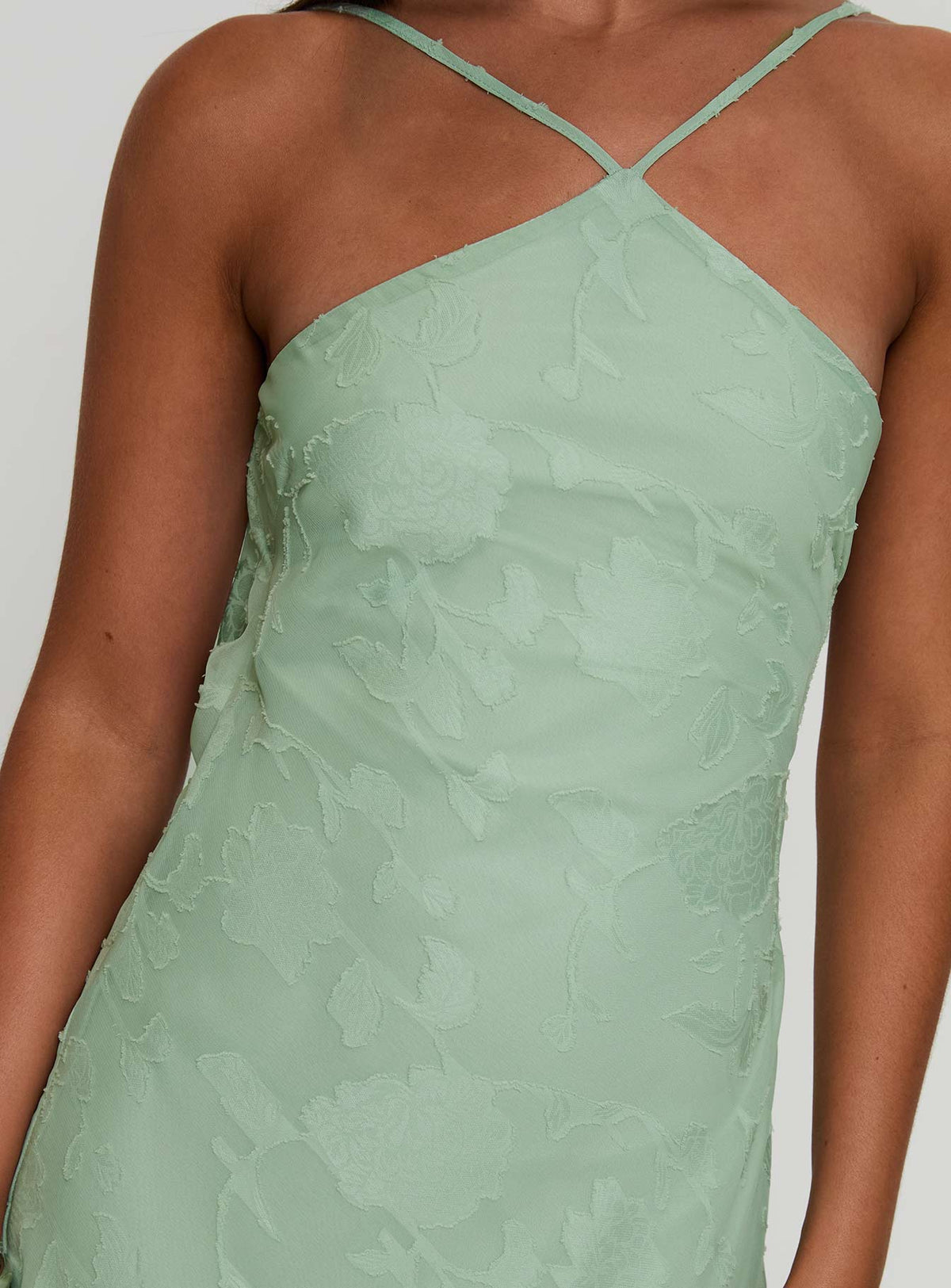 Zoelle Halter Maxi Dress Sage