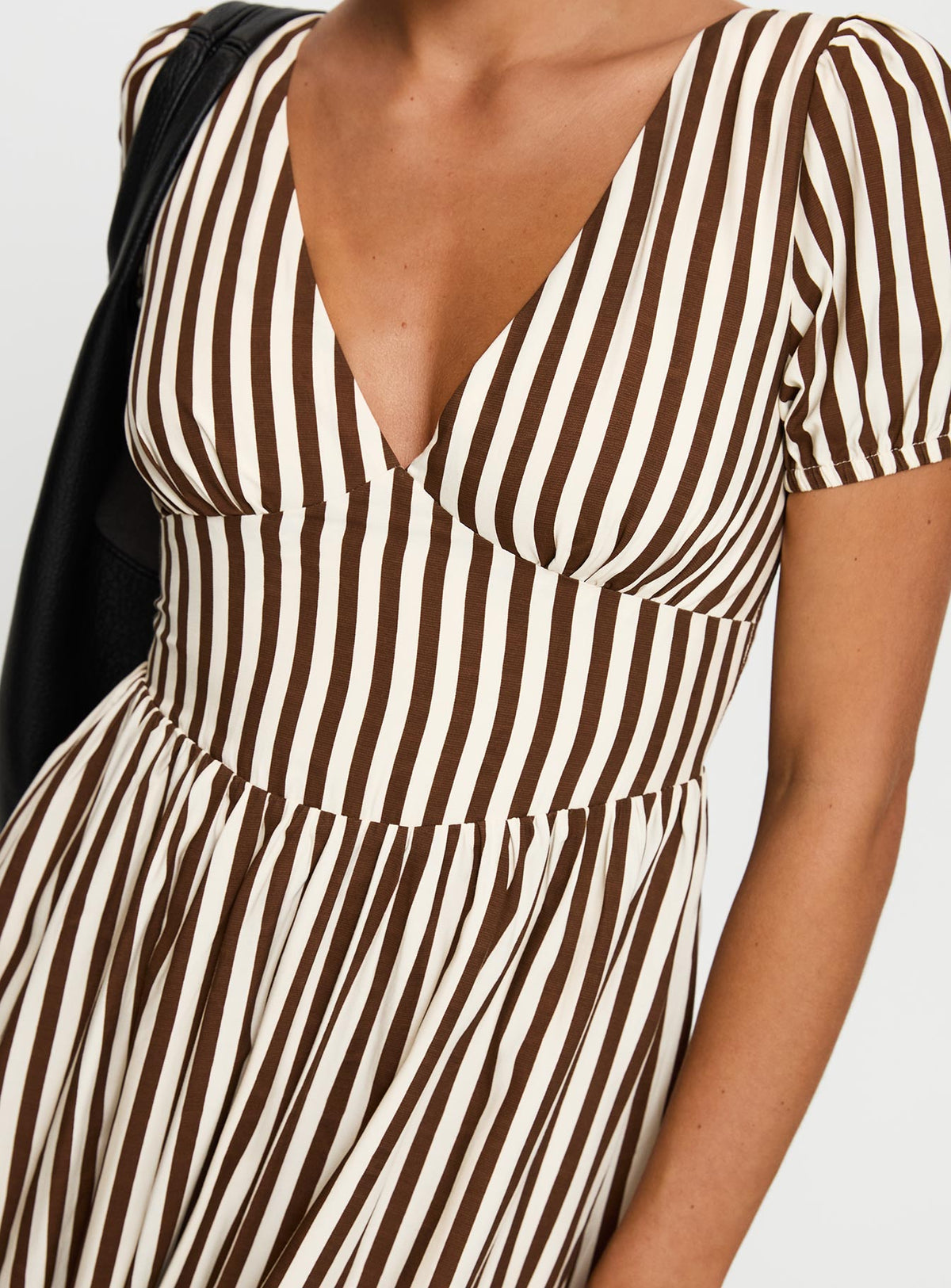 Collyns Maxi Dress Beige Pinstripe
