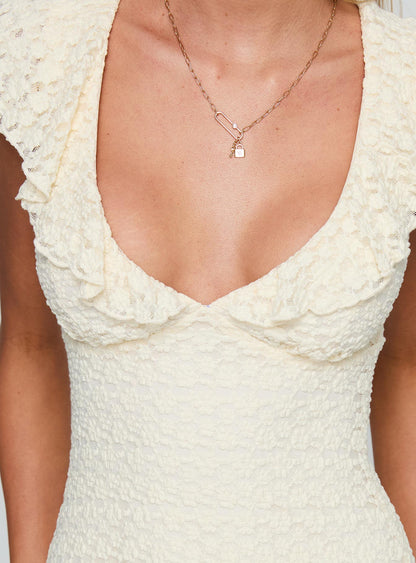 Flying Overhead Mini Dress Cream