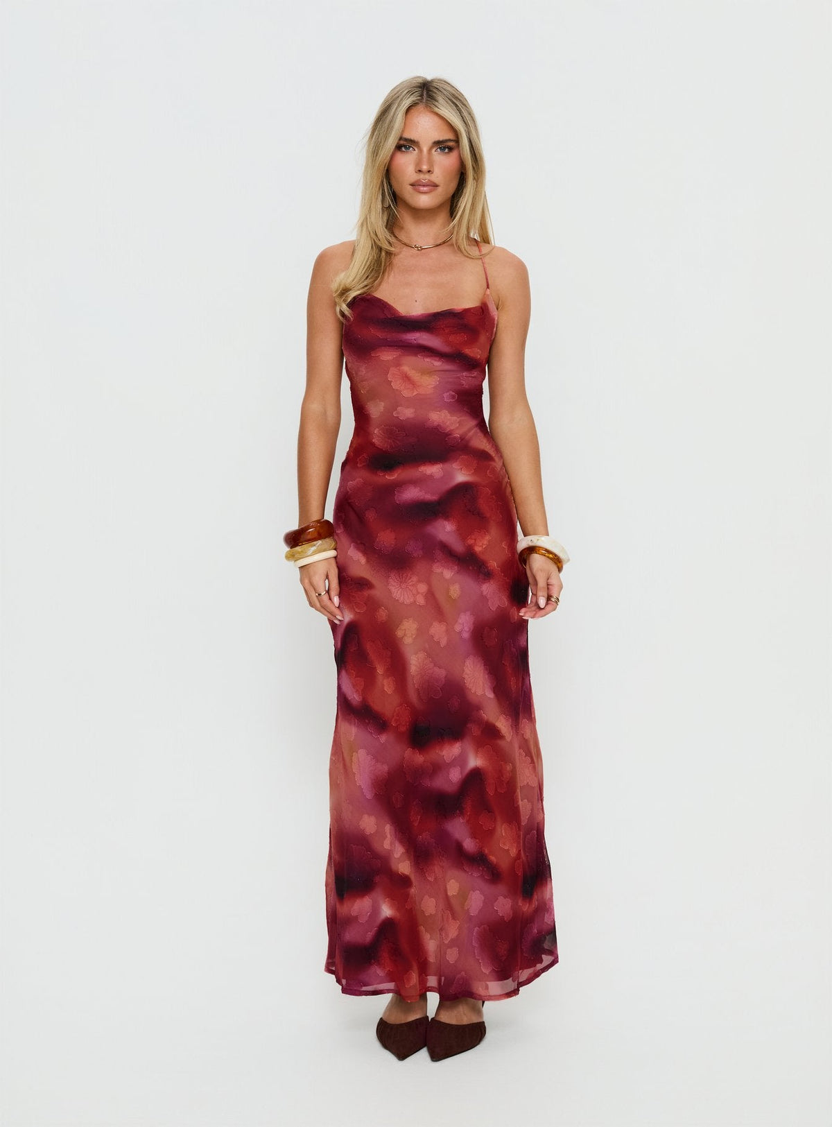 Celena Maxi Dress Red Blur