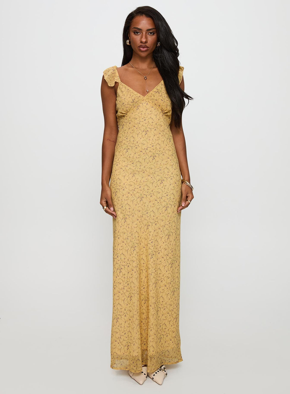 Dearlie Frill Maxi Dress Multi