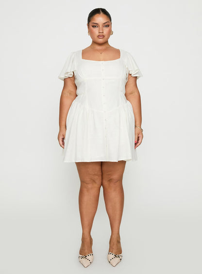 Forever More Mini Dress White Curve