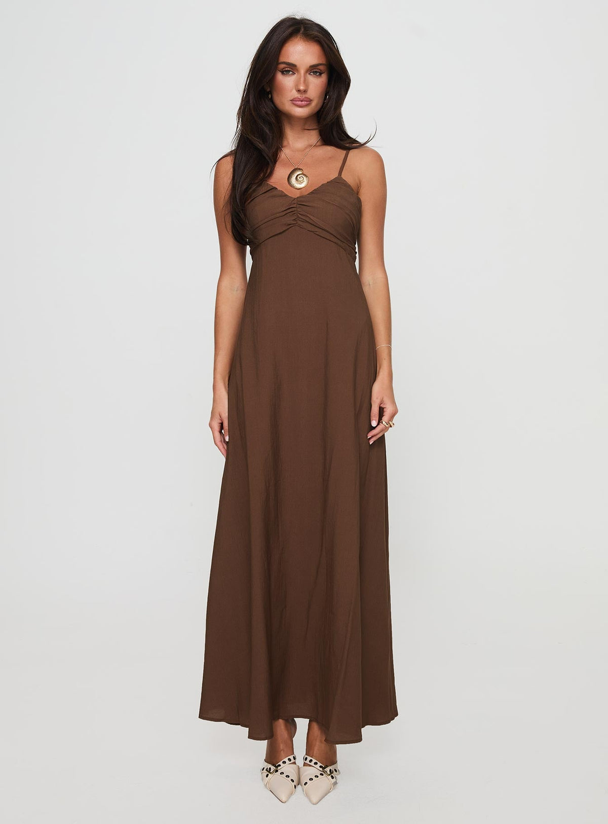 Neeka Maxi Dress Brown