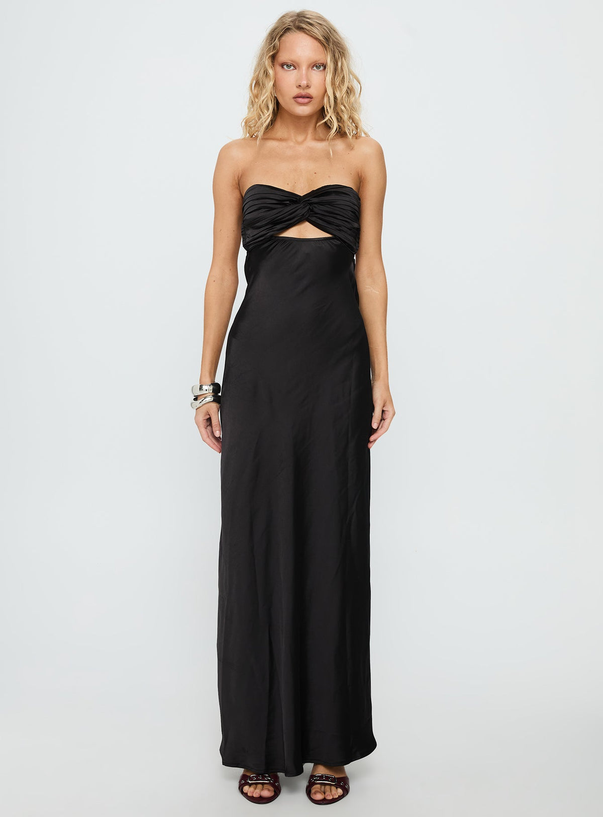 Faviola Strapless Maxi Dress Black