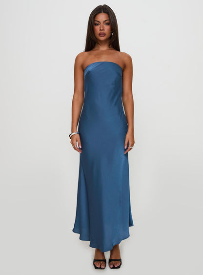 Haley Maxi Dress Mid Blue