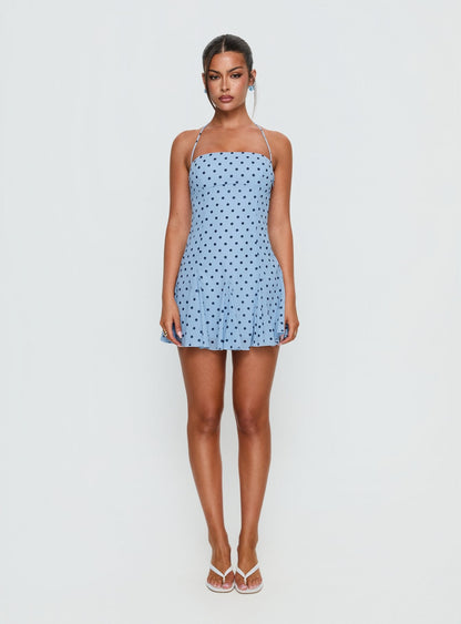 Delamere Mini Dress Blue / Navy Polka