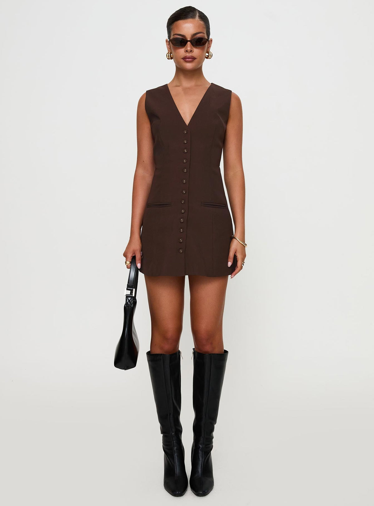 Laire Mini Dress Chocolate