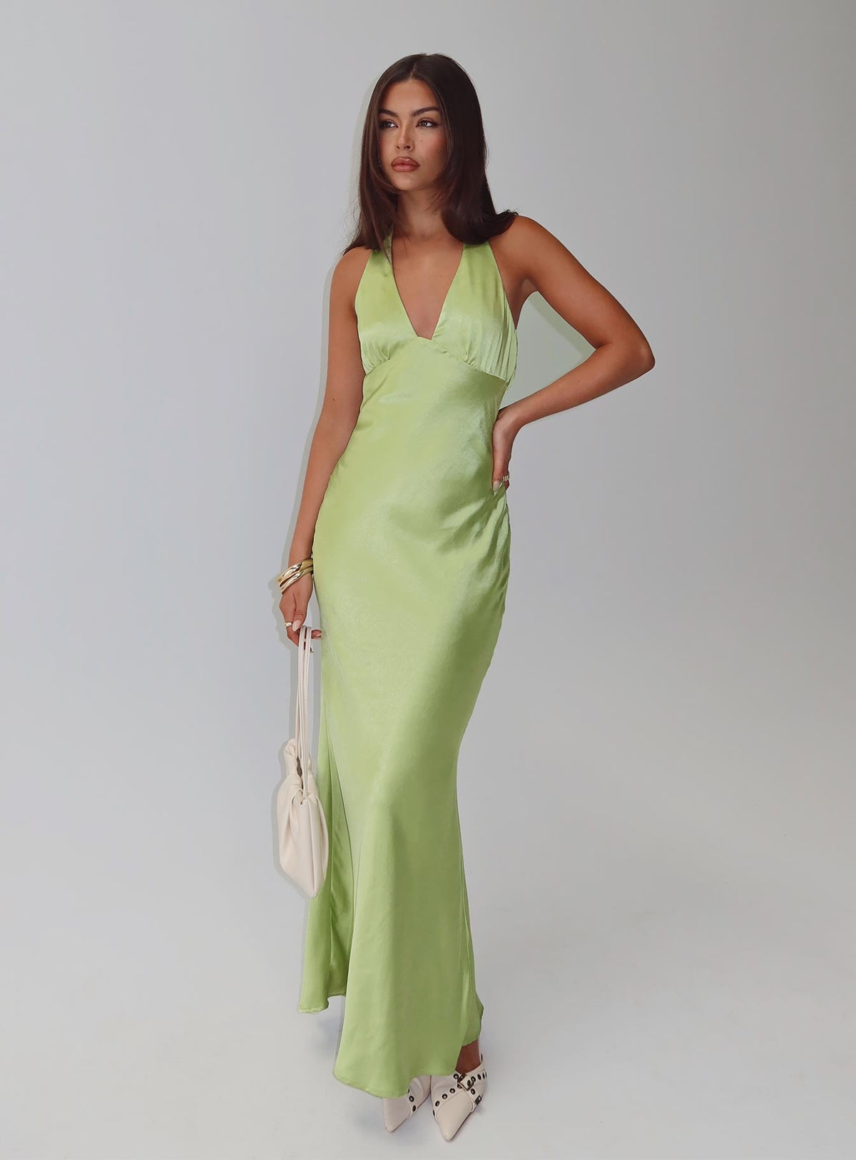Gloriana Halter Maxi Dress Green