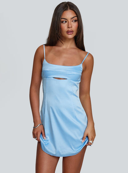 Powell Mini Dress Light Blue