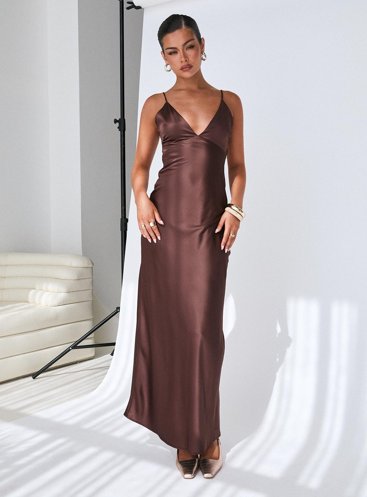 Angels Only Maxi Dress Chocolate