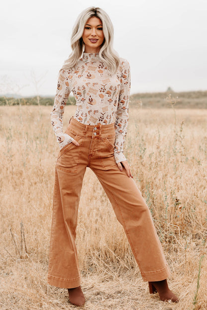 "Howdy Witch" NM Original Mesh Mock Neck Bodysuit (Howdy Witch)