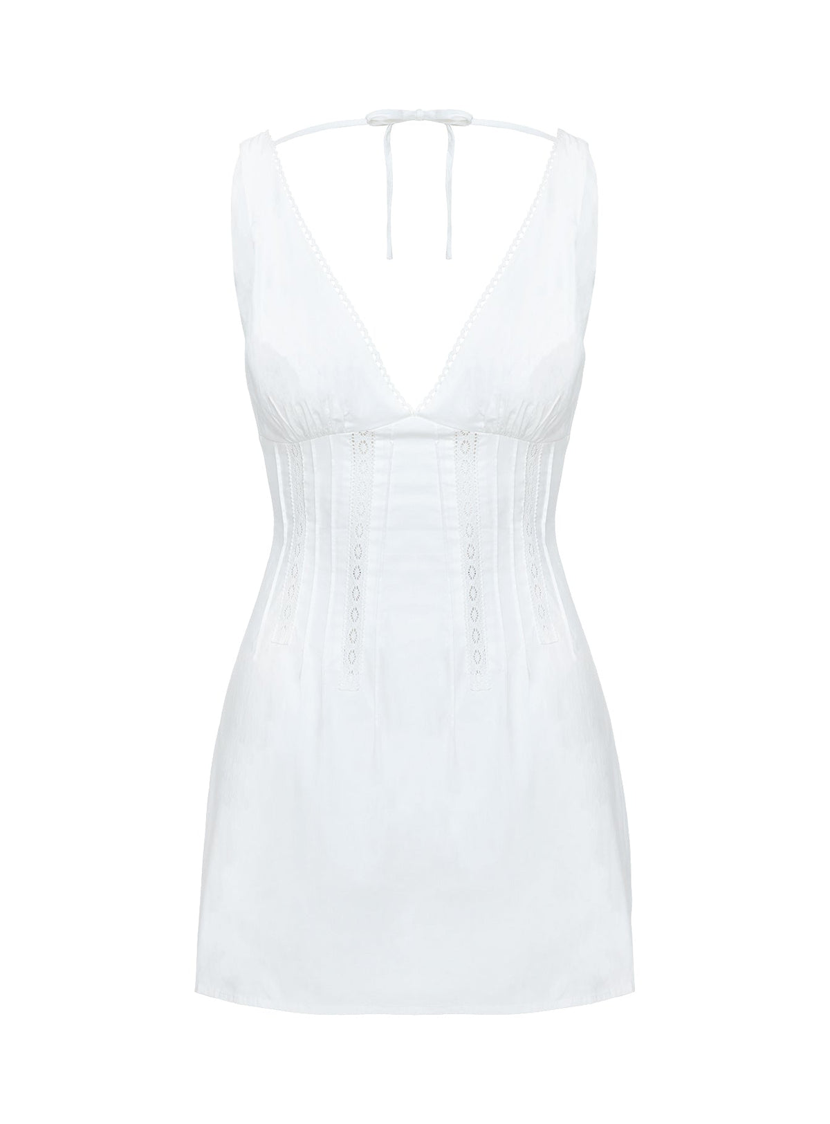 Austria Drop Waist Mini Dress White