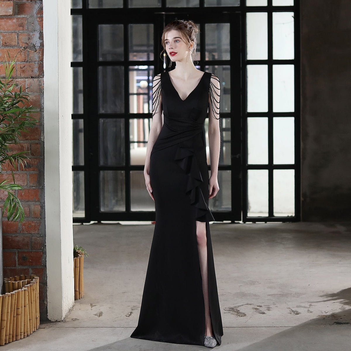 Ava Cowl Neck Formal Dress