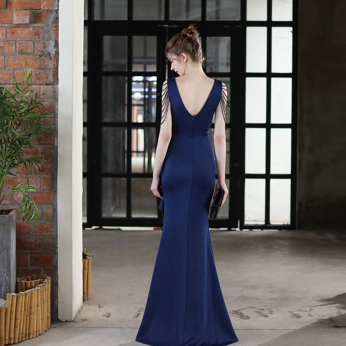Ava Cowl Neck Formal Dress