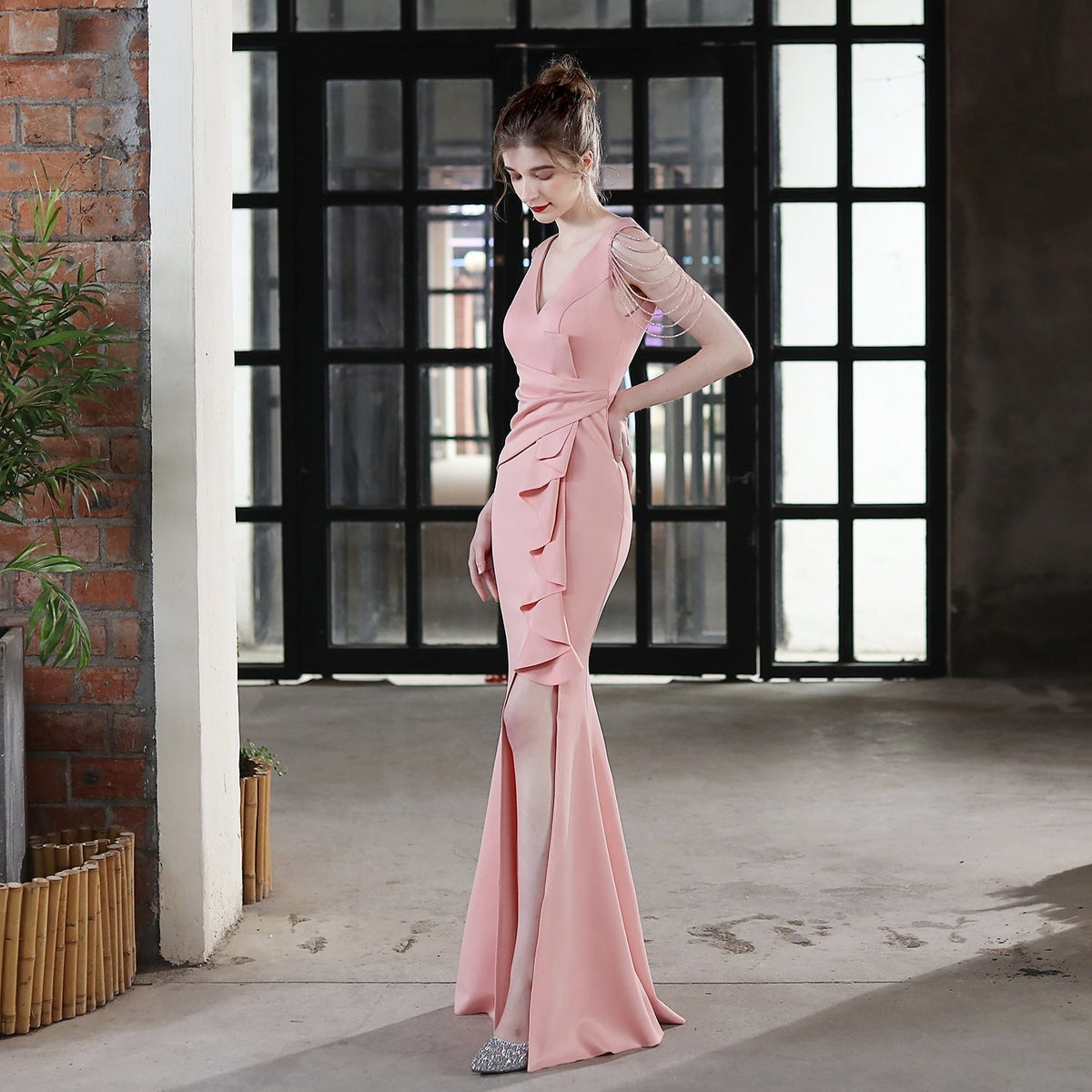 Ava Cowl Neck Formal Dress