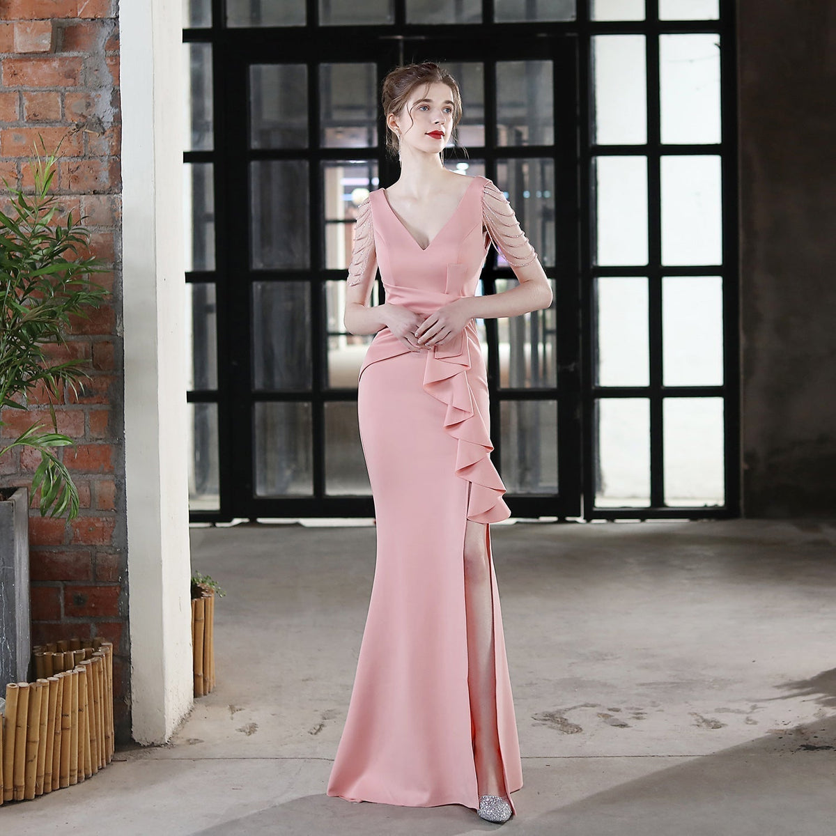 Ava Cowl Neck Formal Dress